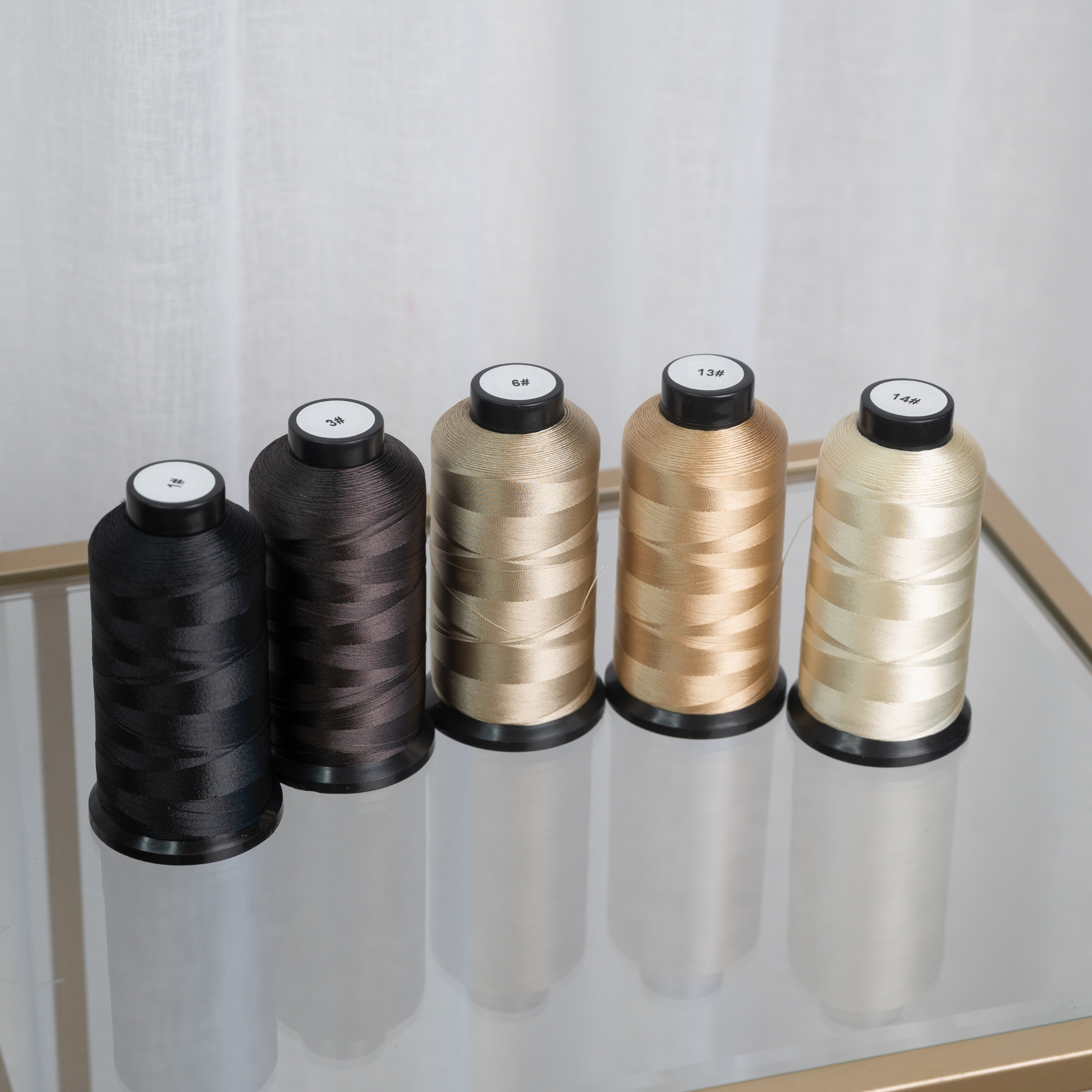 weft hair extension thread, nylon weft thread 